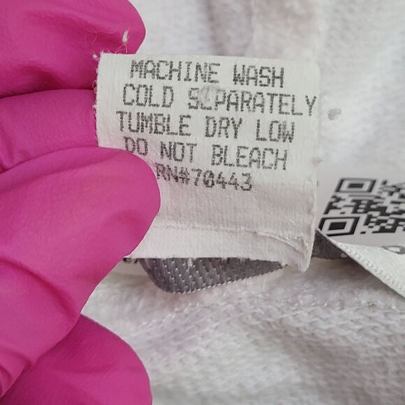 Vintage USA Cropped Hoodie Jacket Womens Medium 19x14 White - Picture 11 of 15